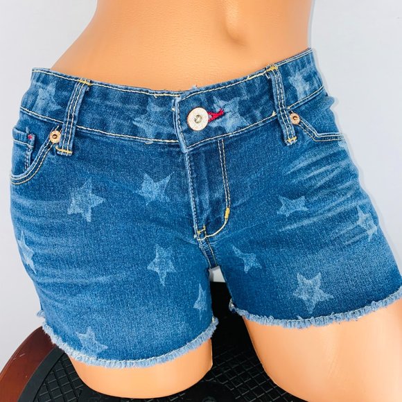 Levi's Shorty Jean Shorts Allover Stars Print 7